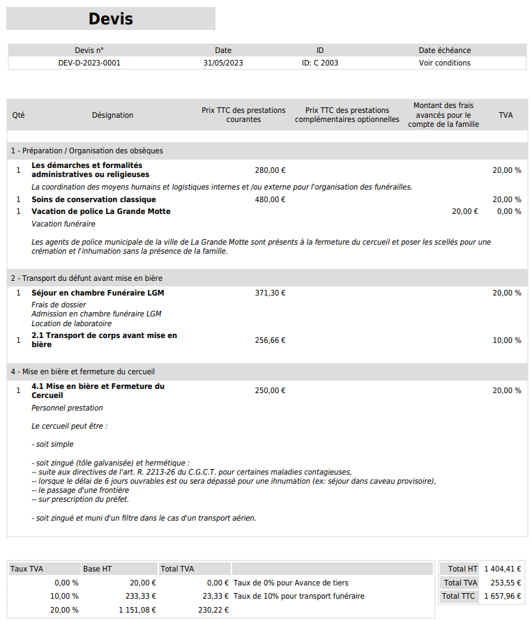 CRM funérarium